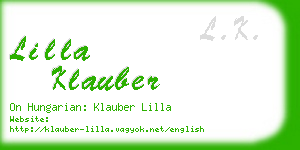 lilla klauber business card